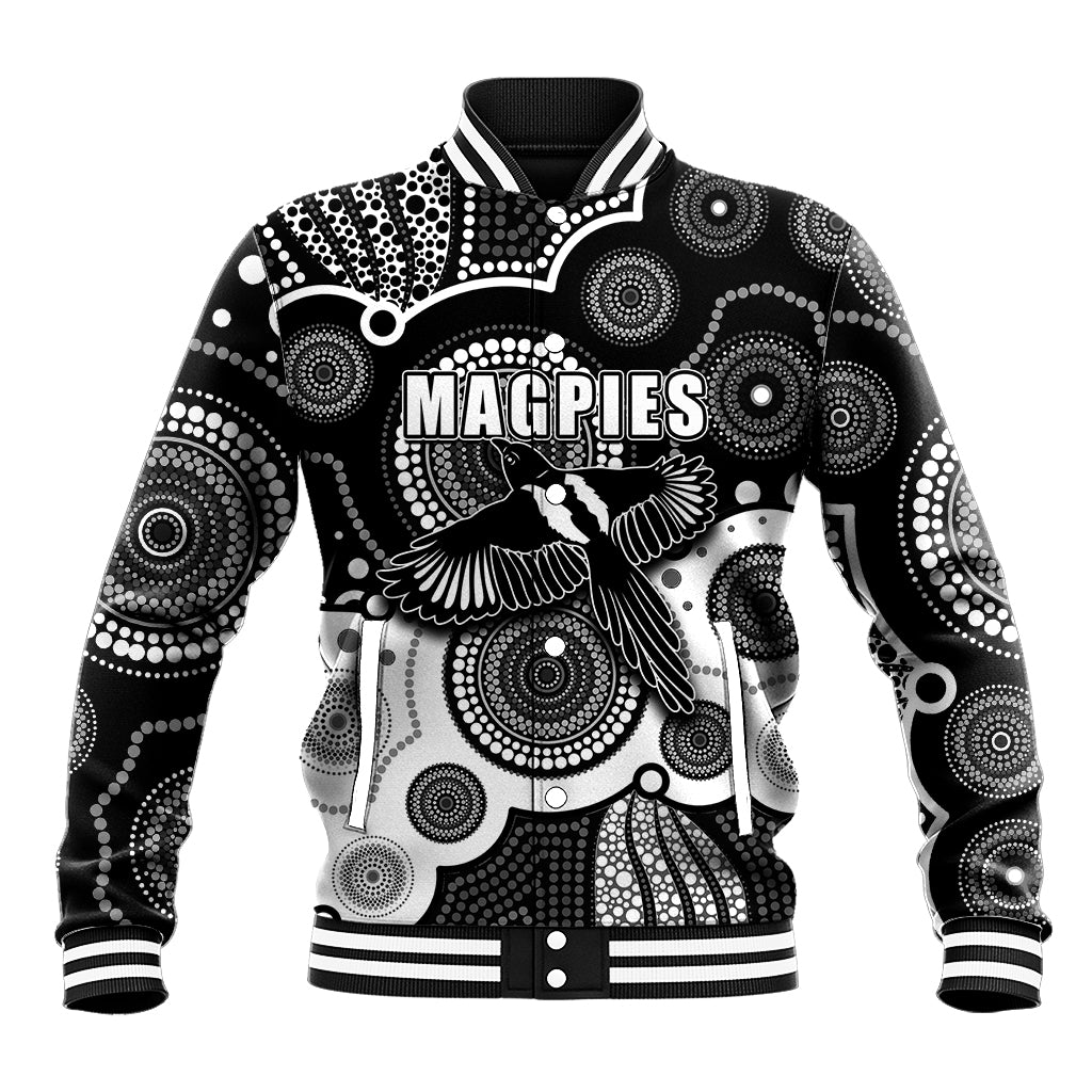 custom-personalised-and-number-magpies-afl-baseball-jacket-aboriginal-patterns