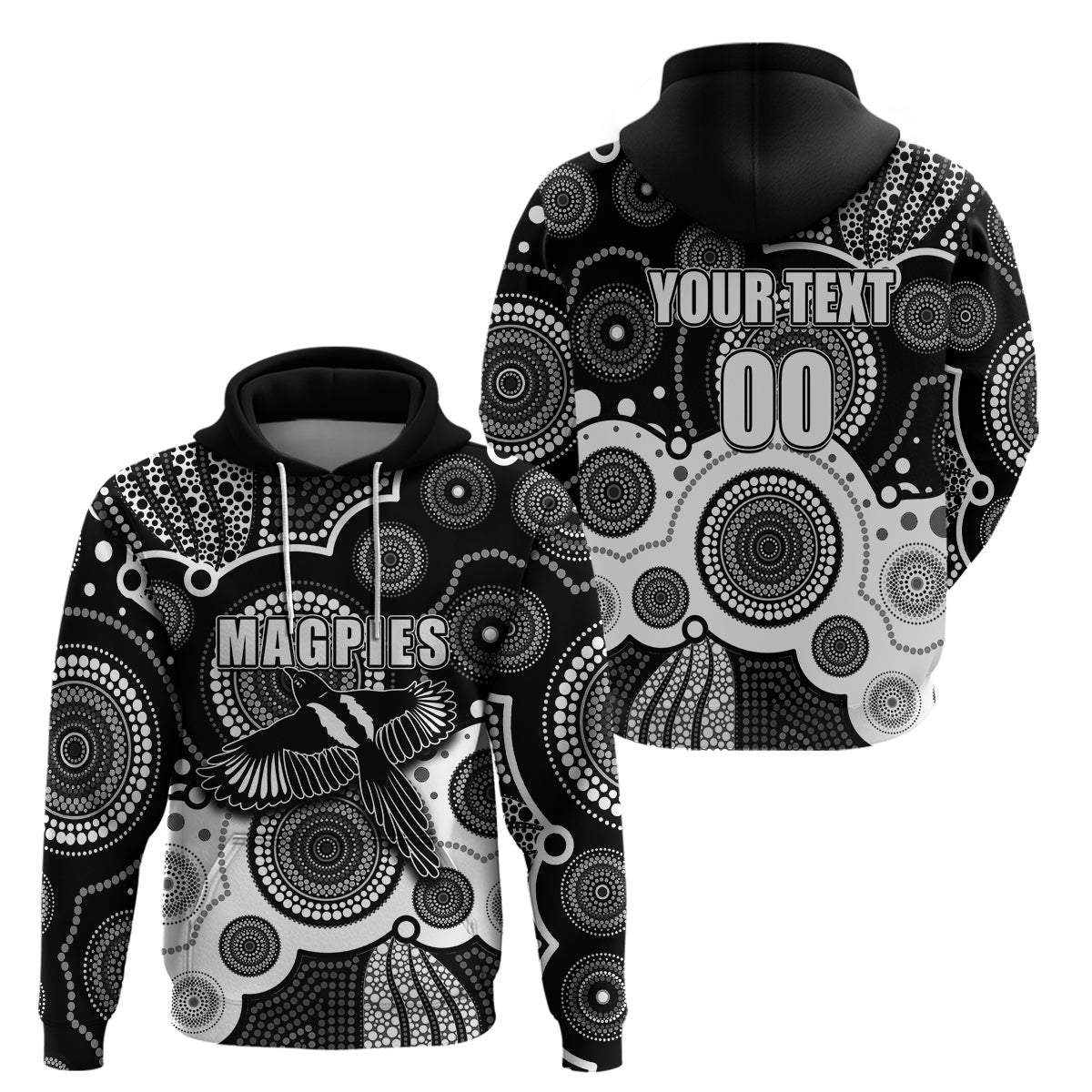 custom-personalised-and-number-magpies-afl-hoodie-aboriginal-patterns