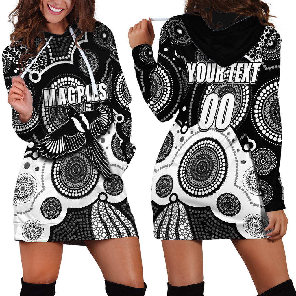 custom-personalised-and-number-magpies-afl-hoodie-dress-aboriginal-patterns