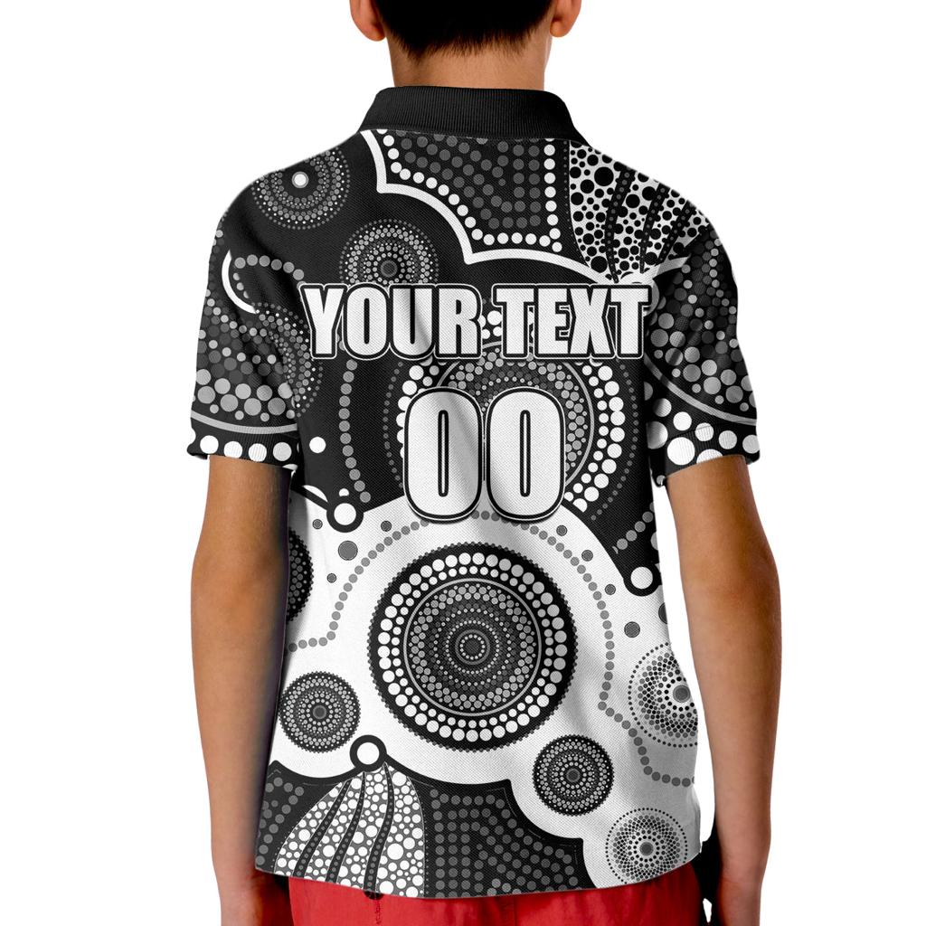 custom-personalised-and-number-magpies-afl-kid-polo-shirt-aboriginal-patterns