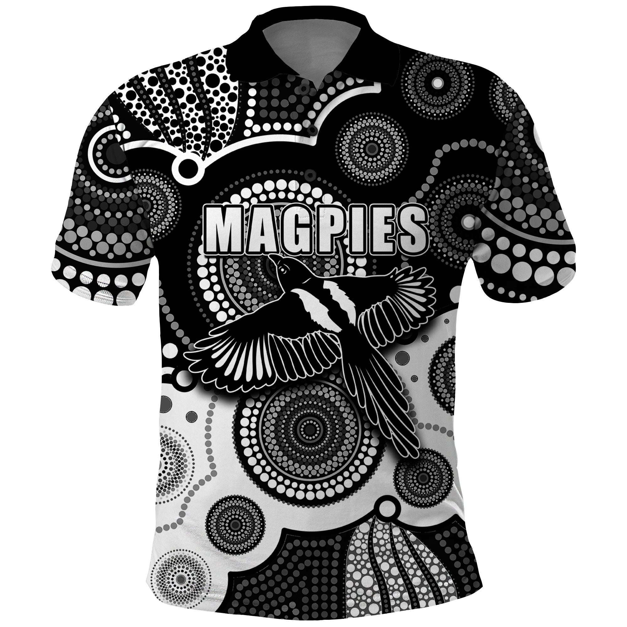 custom-personalised-and-number-magpies-afl-polo-shirt-aboriginal-patterns