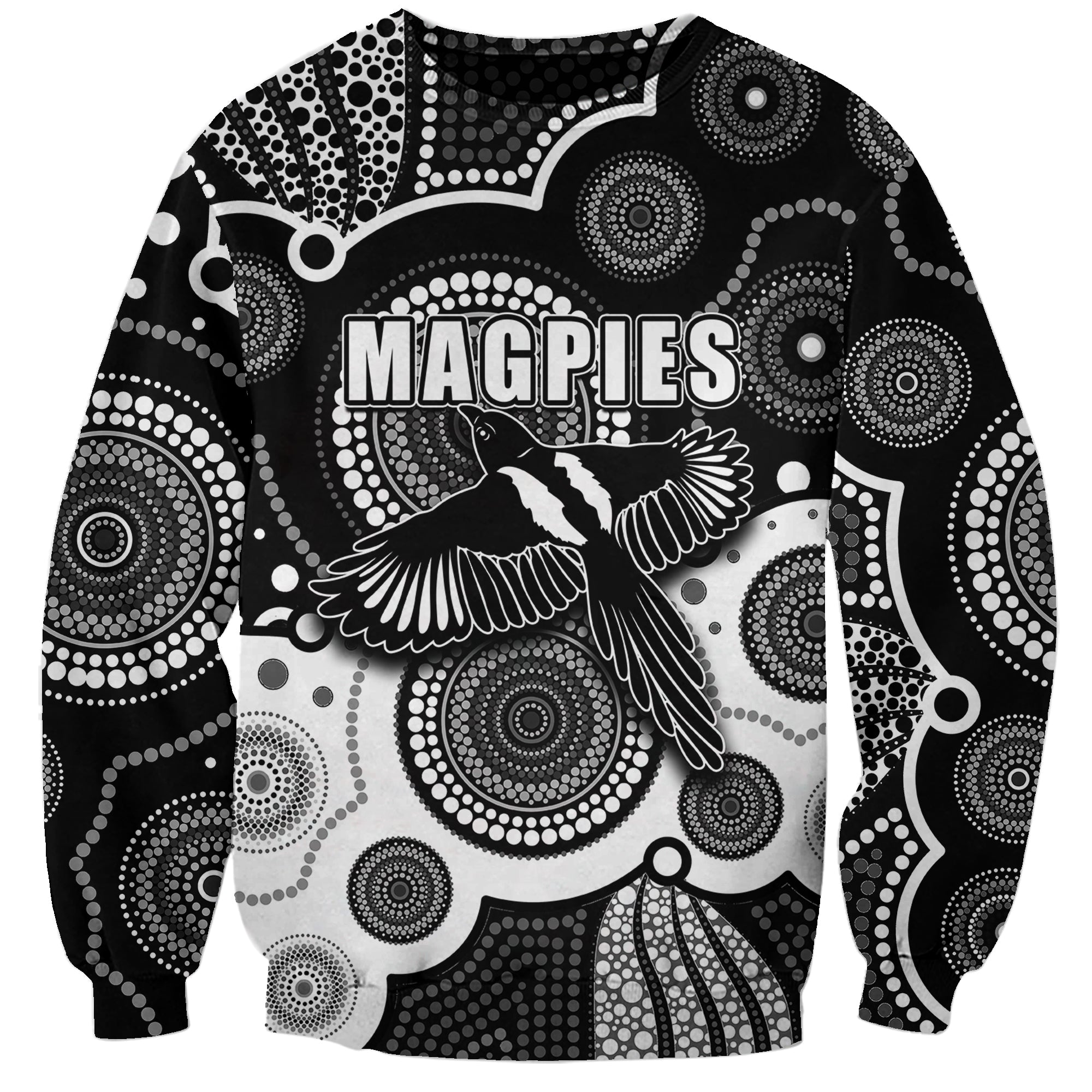 custom-personalised-and-number-magpies-afl-sweatshirt-aboriginal-patterns