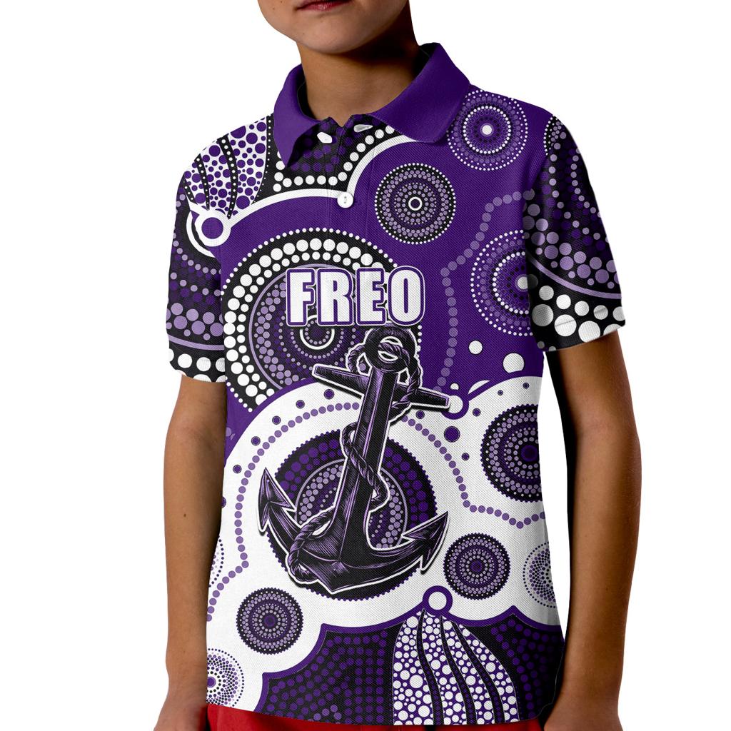 custom-personalised-and-number-freo-afl-kid-polo-shirt-aboriginal-patterns