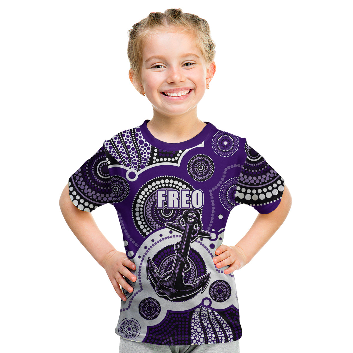 custom-personalised-and-number-freo-afl-kid-t-shirt-aboriginal-patterns