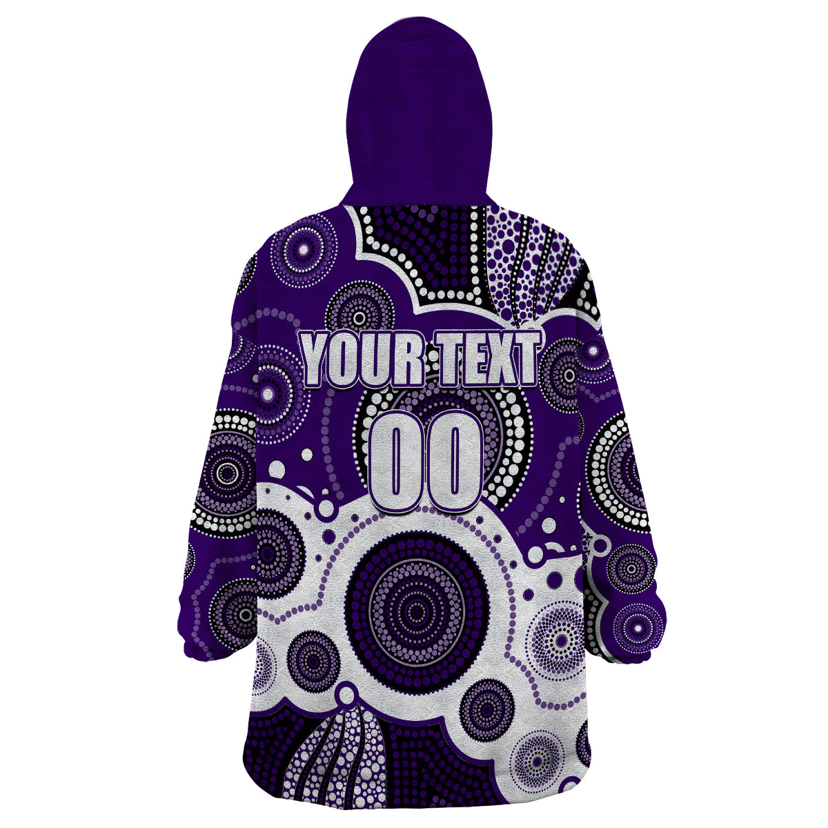 custom-personalised-and-number-freo-afl-wearable-blanket-hoodie-aboriginal-patterns