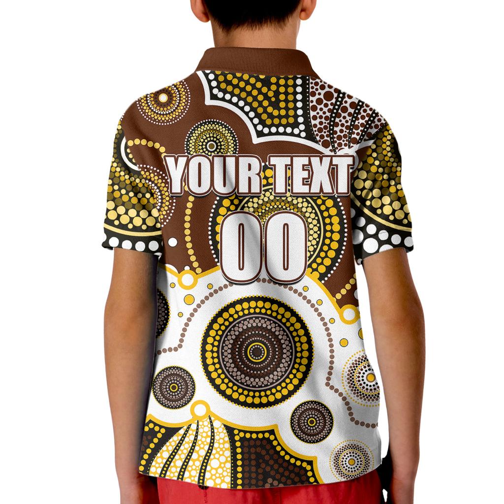 custom-personalised-and-number-hawks-afl-kid-polo-shirt-aboriginal-patterns