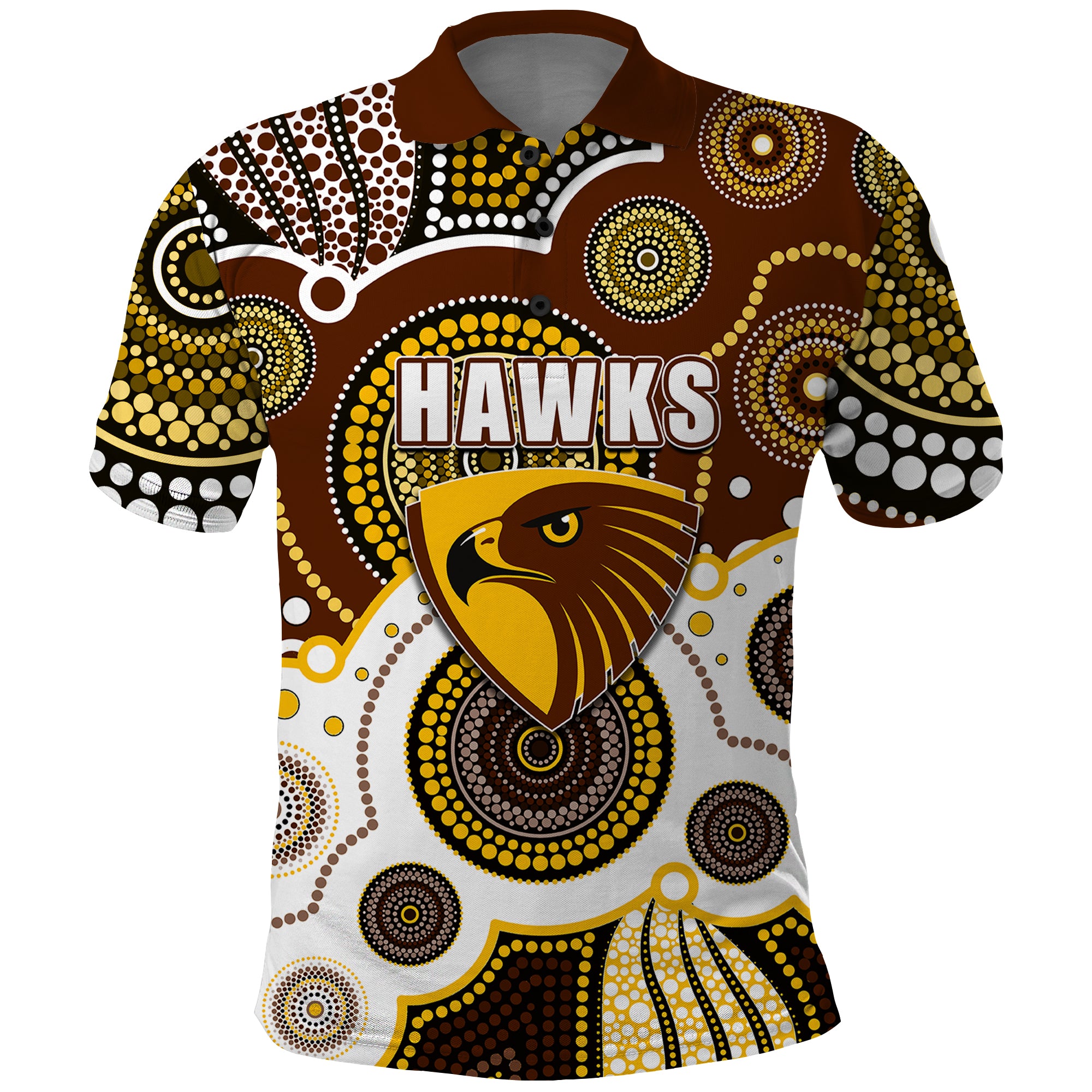 custom-personalised-and-number-hawks-afl-polo-shirt-aboriginal-patterns