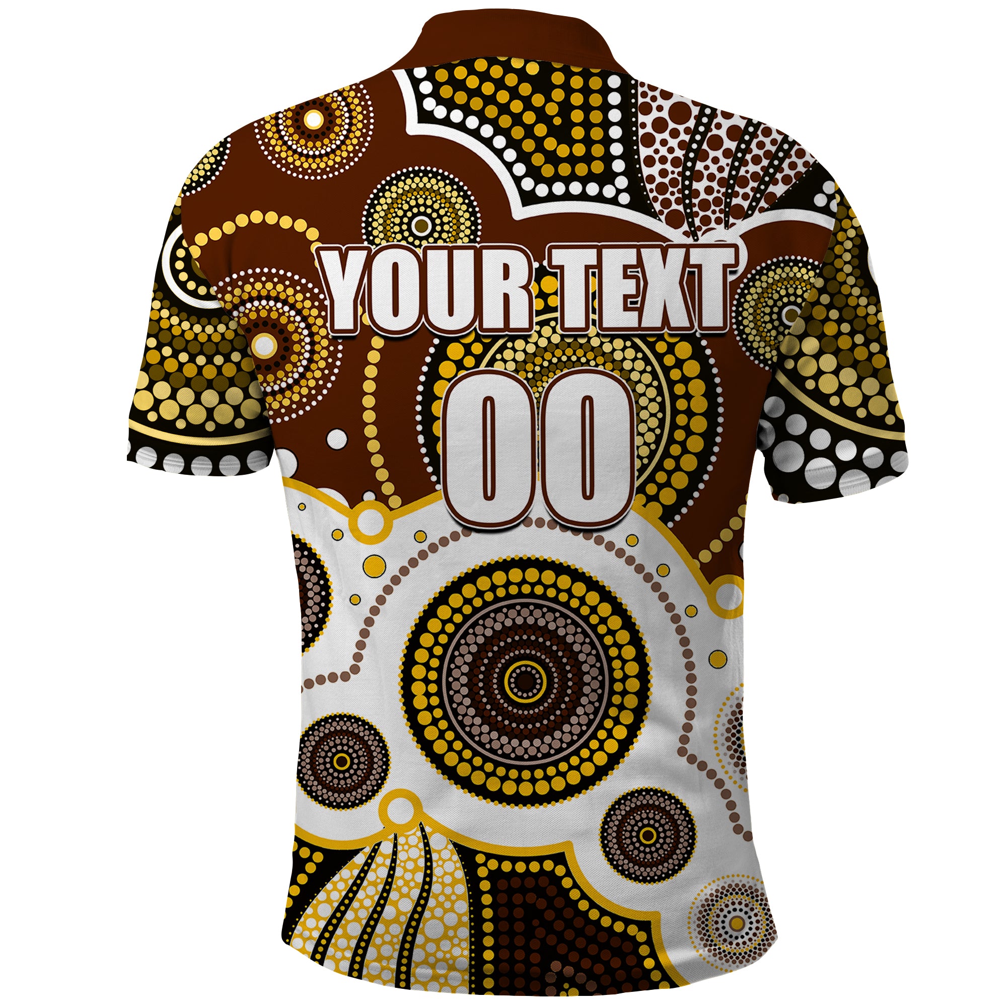 custom-personalised-and-number-hawks-afl-polo-shirt-aboriginal-patterns