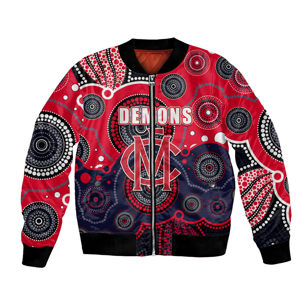 custom-personalised-and-number-demons-afl-bomber-jacket-aboriginal-patterns