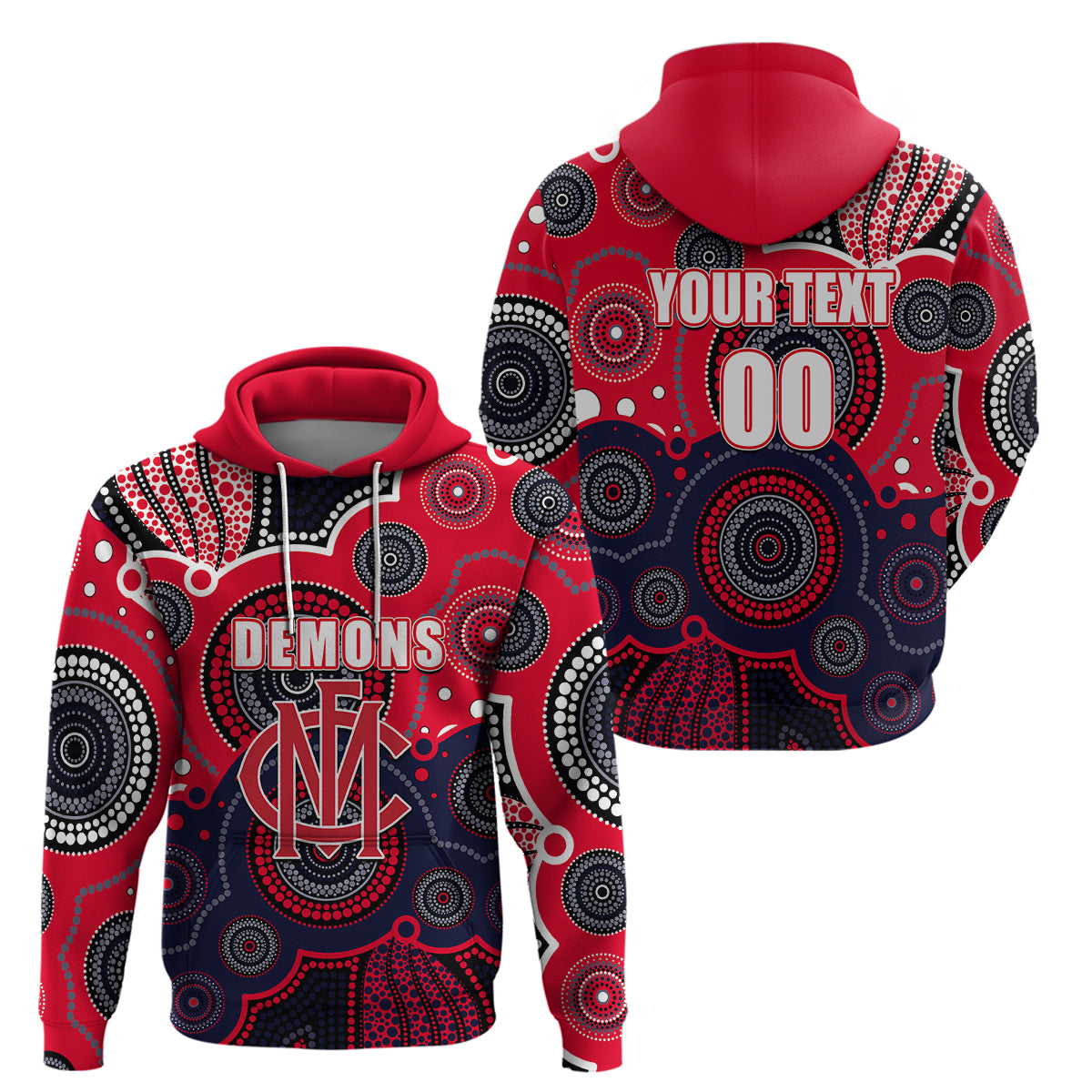 custom-personalised-and-number-demons-afl-hoodie-aboriginal-patterns