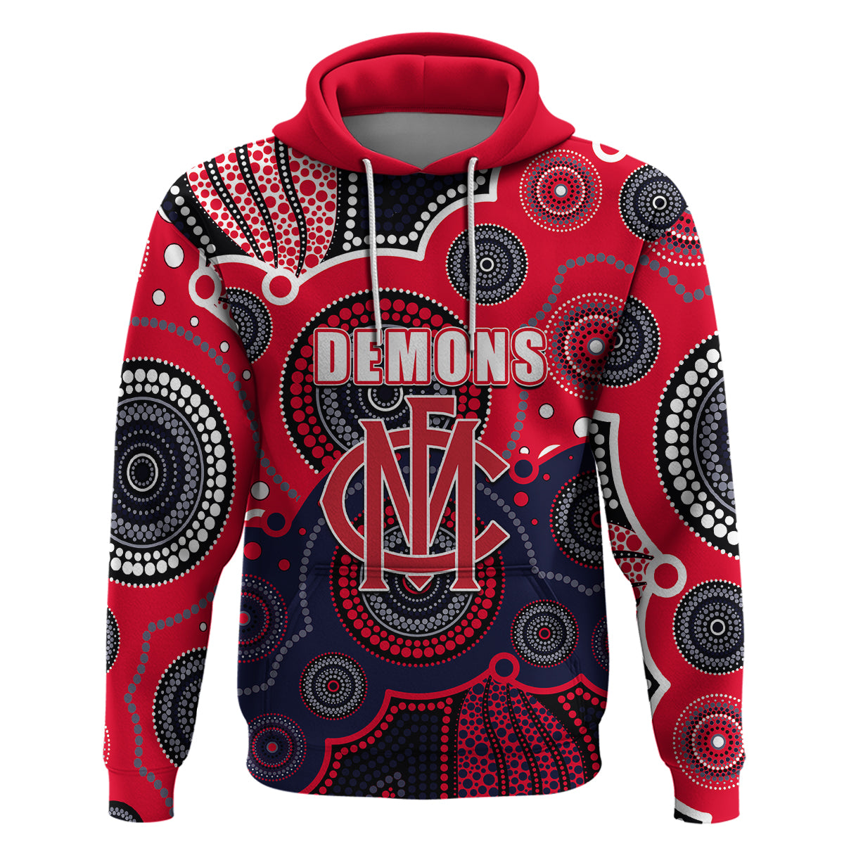 custom-personalised-and-number-demons-afl-hoodie-aboriginal-patterns