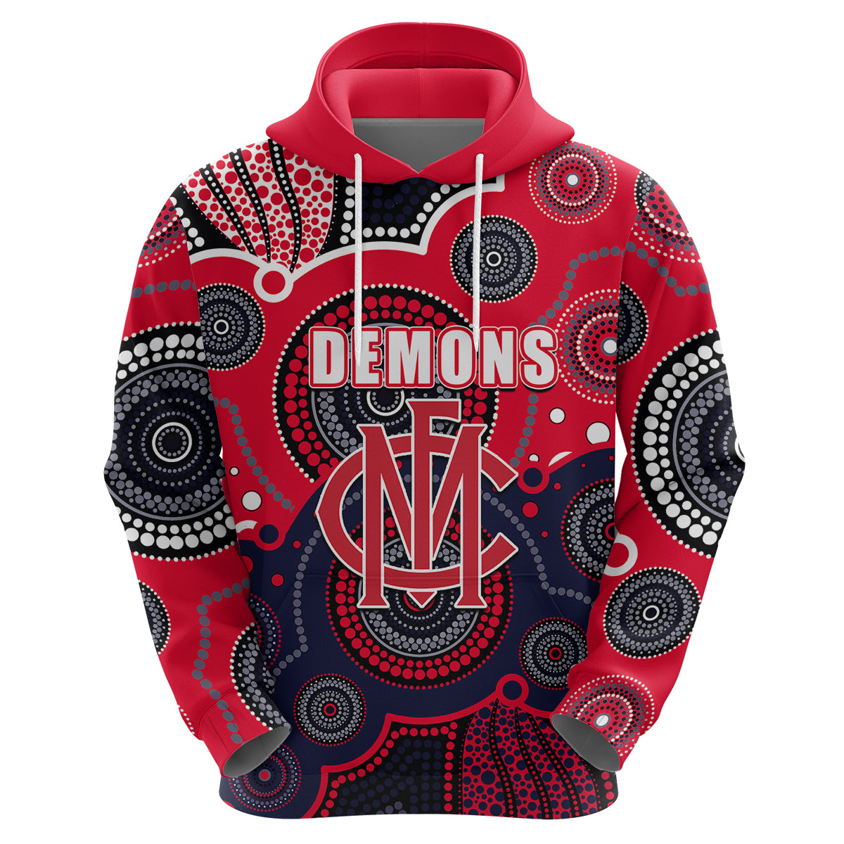 custom-personalised-and-number-demons-afl-hoodie-aboriginal-patterns