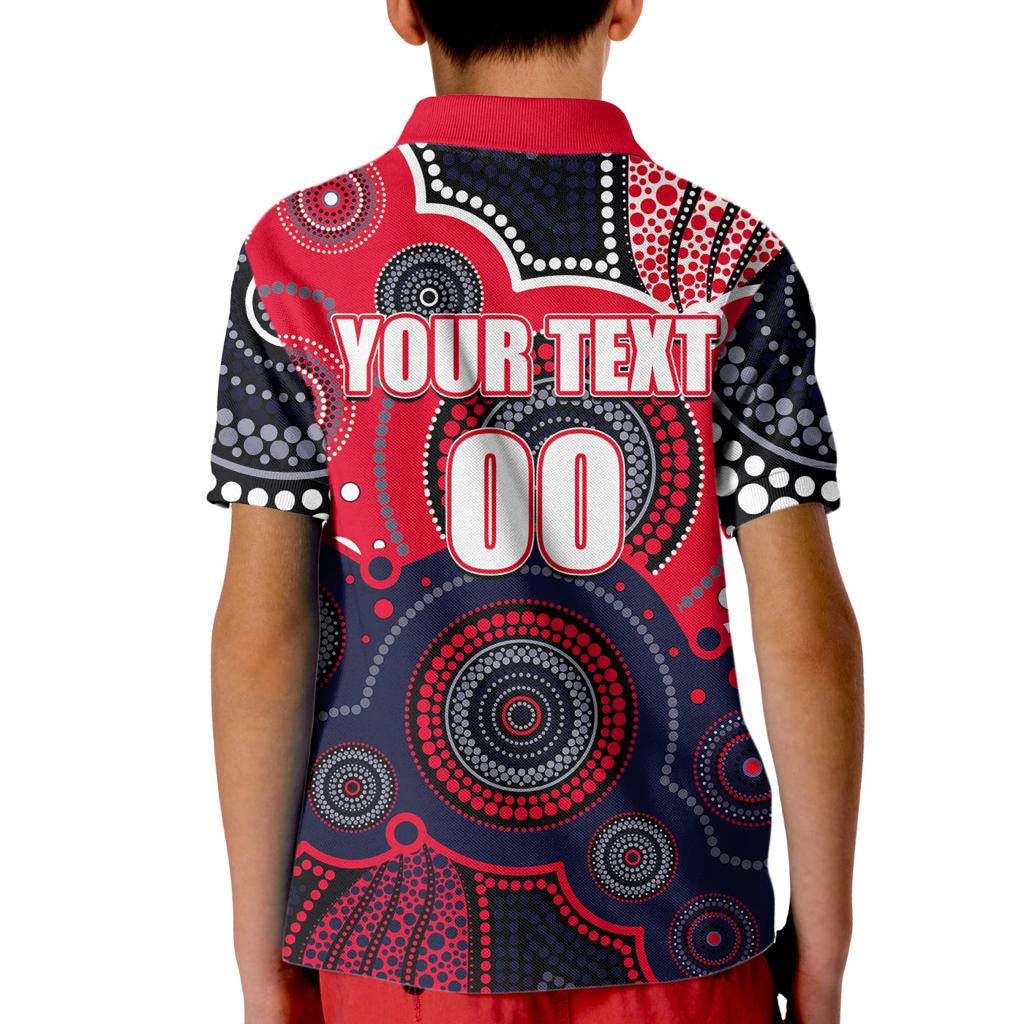 custom-personalised-and-number-demons-afl-kid-polo-shirt-aboriginal-patterns