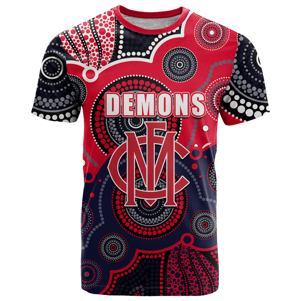 custom-personalised-and-number-demons-afl-t-shirt-aboriginal-patterns