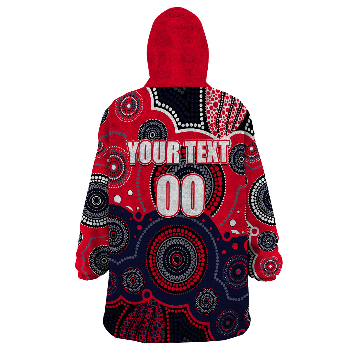 custom-personalised-and-number-demons-afl-wearable-blanket-hoodie-aboriginal-patterns