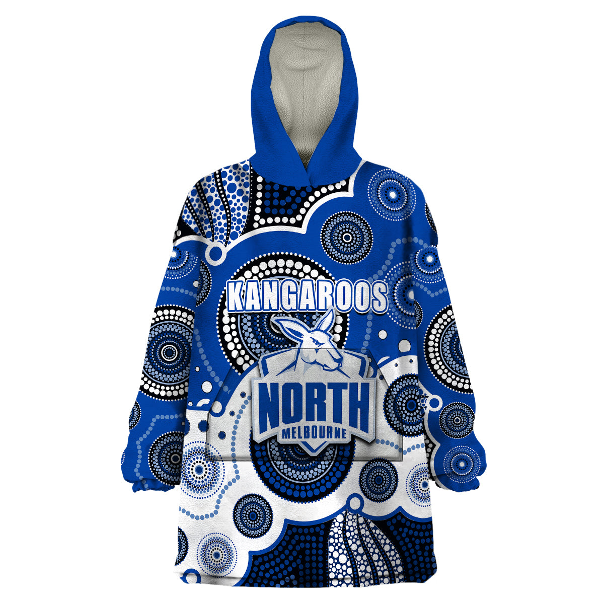 custom-personalised-and-number-north-afl-wearable-blanket-hoodie-aboriginal-patterns