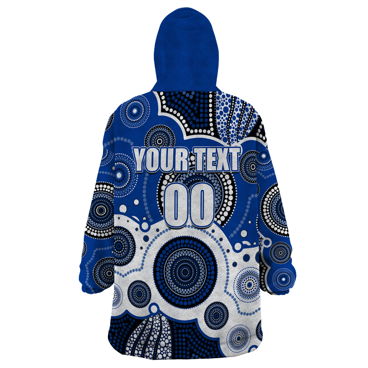 custom-personalised-and-number-north-afl-wearable-blanket-hoodie-aboriginal-patterns