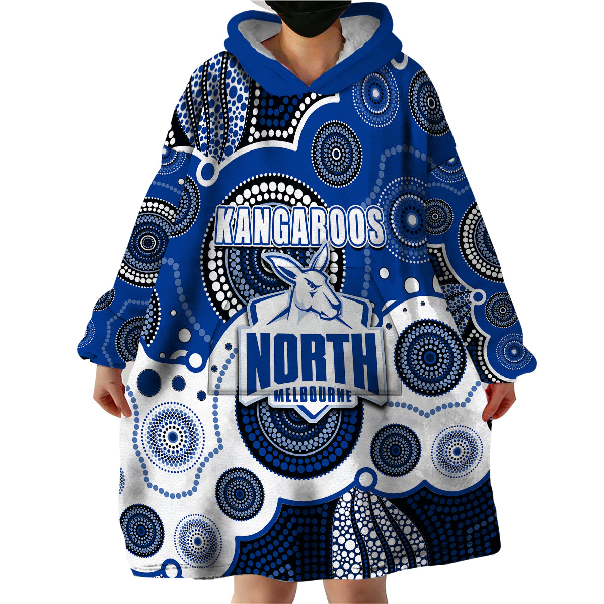 custom-personalised-and-number-north-afl-wearable-blanket-hoodie-aboriginal-patterns