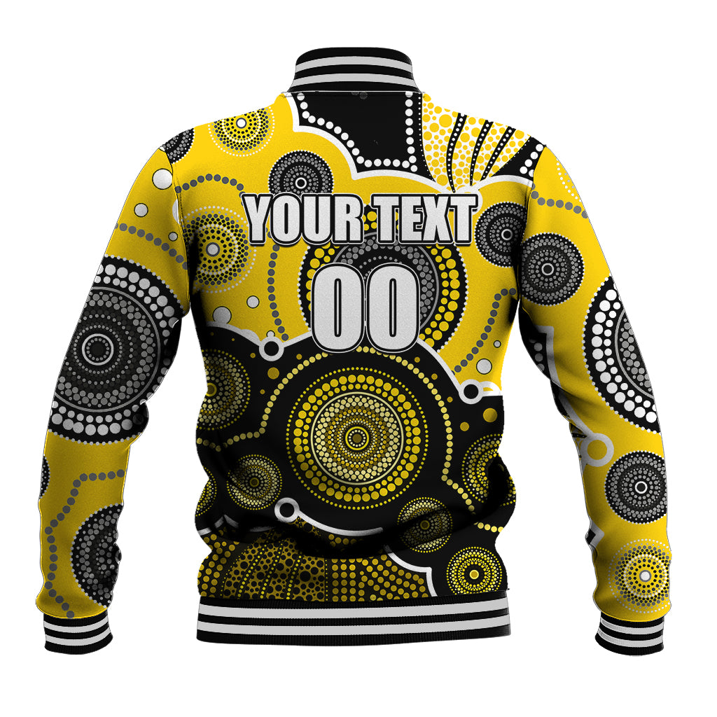 custom-personalised-and-number-yellow-afl-baseball-jacket-aboriginal-patterns