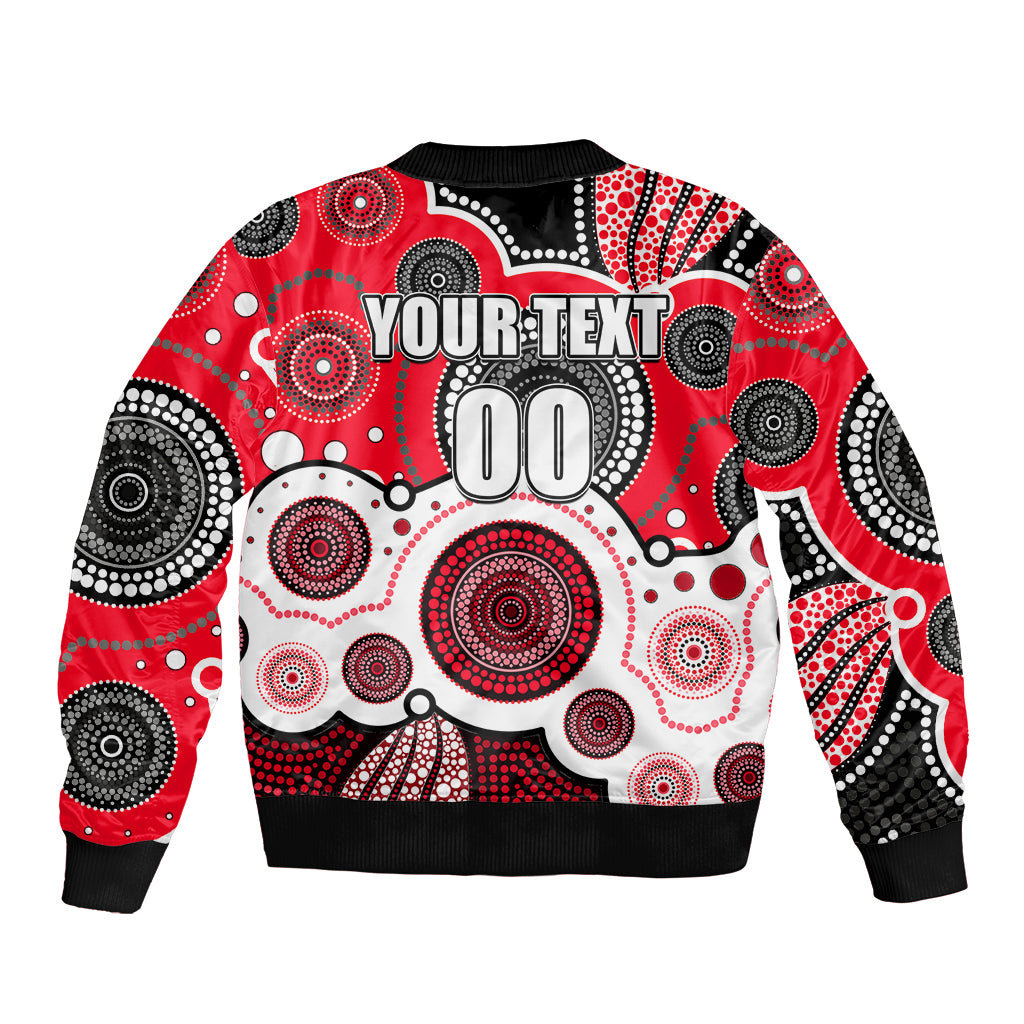 custom-personalised-and-number-saints-afl-bomber-jacket-aboriginal-patterns