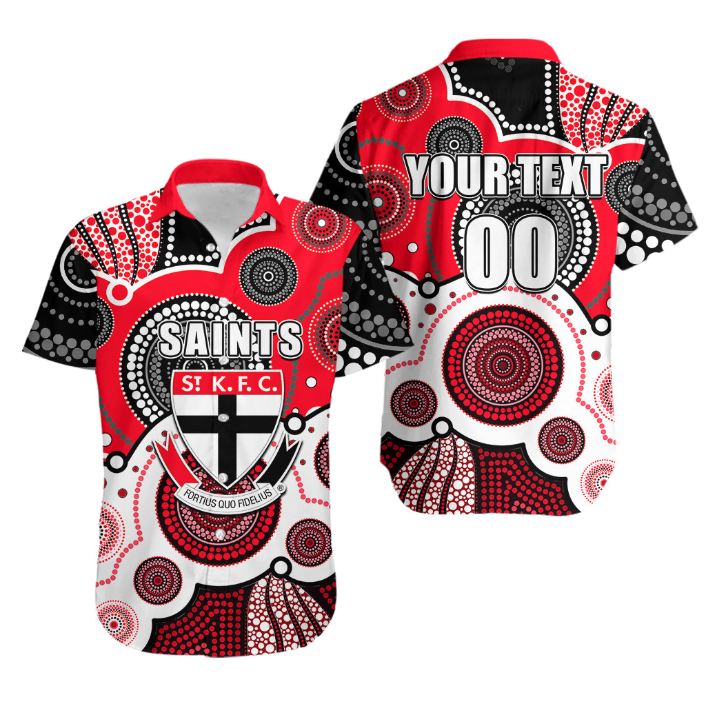 custom-personalised-and-number-saints-afl-hawaiian-shirt-aboriginal-patterns