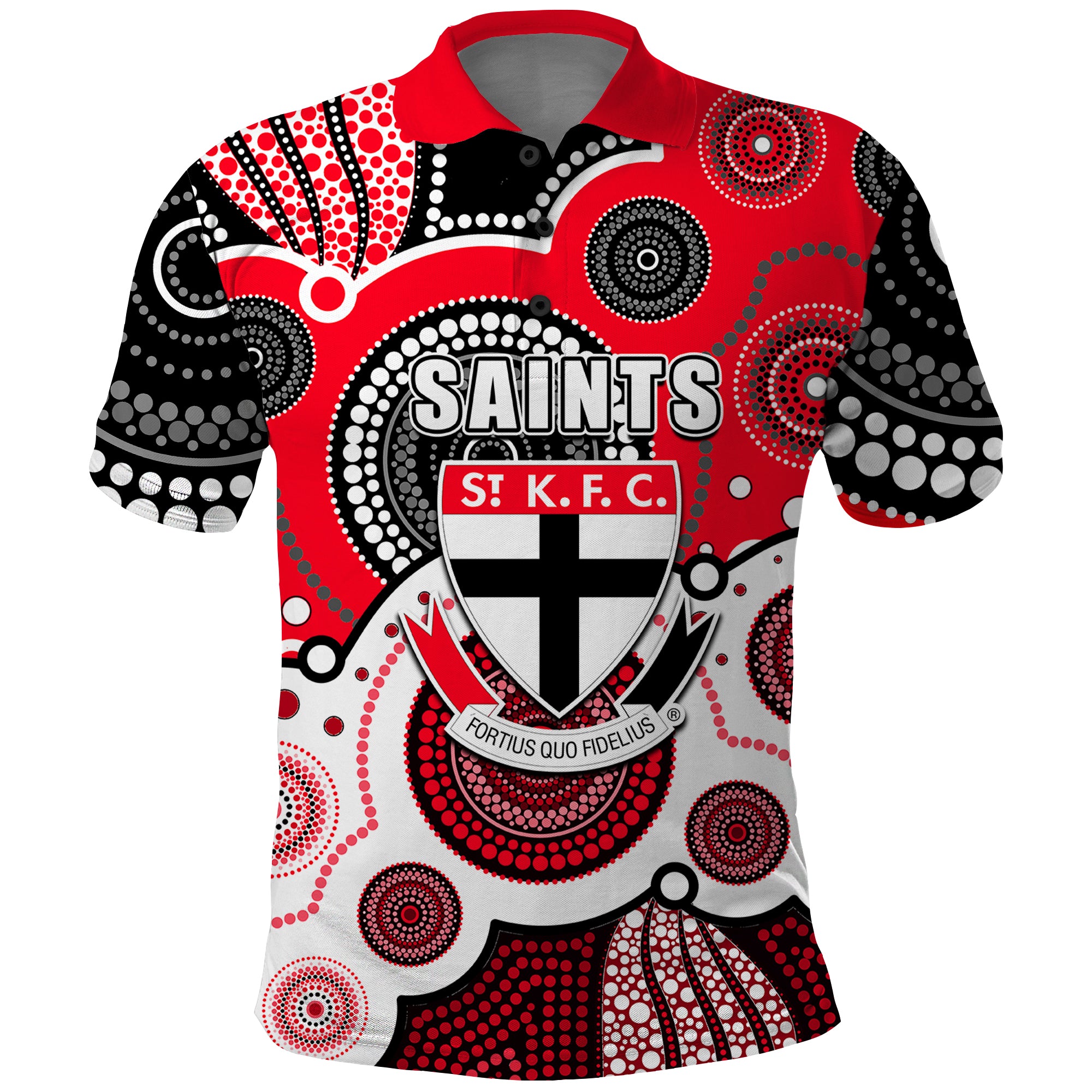 custom-personalised-and-number-saints-afl-polo-shirt-aboriginal-patterns