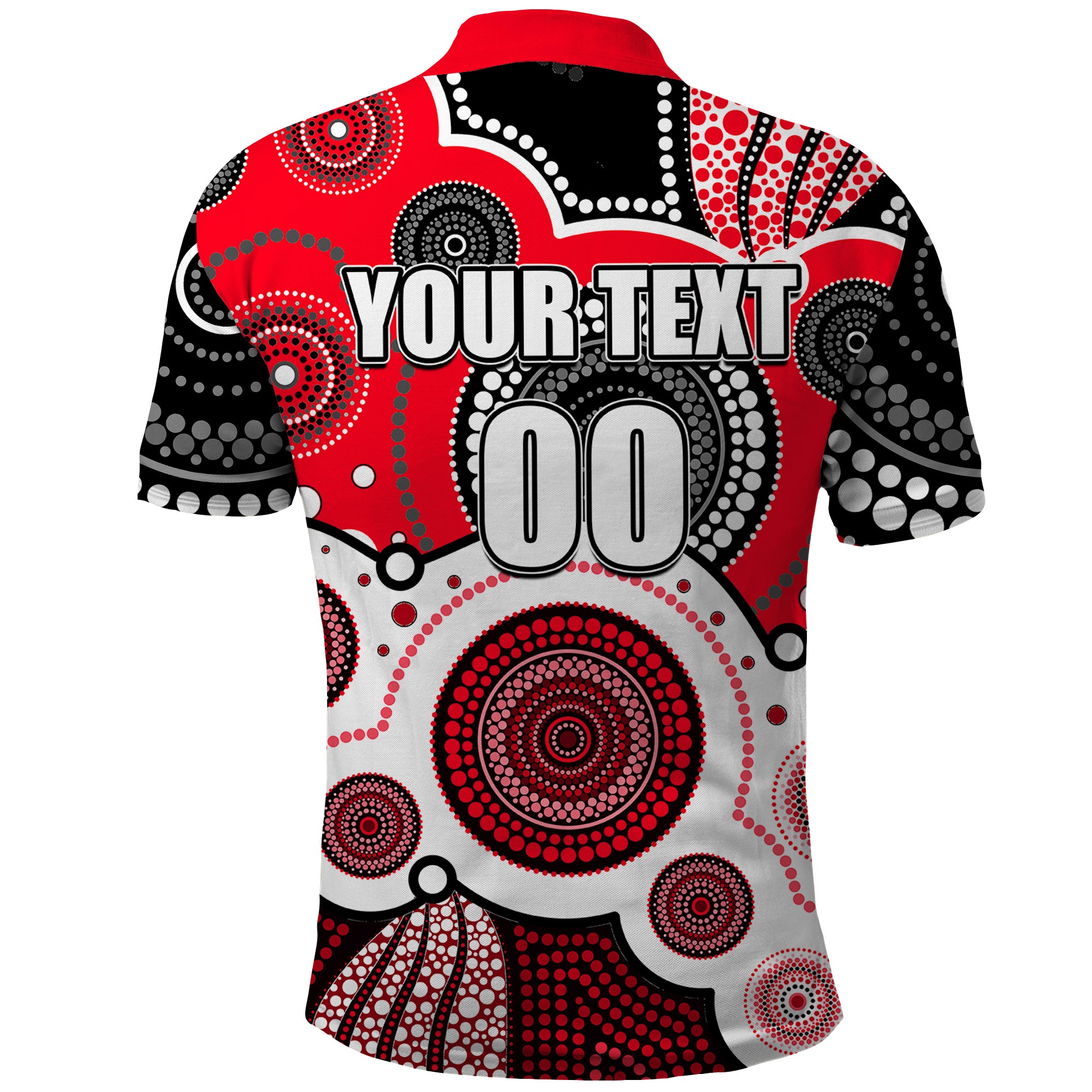 custom-personalised-and-number-saints-afl-polo-shirt-aboriginal-patterns