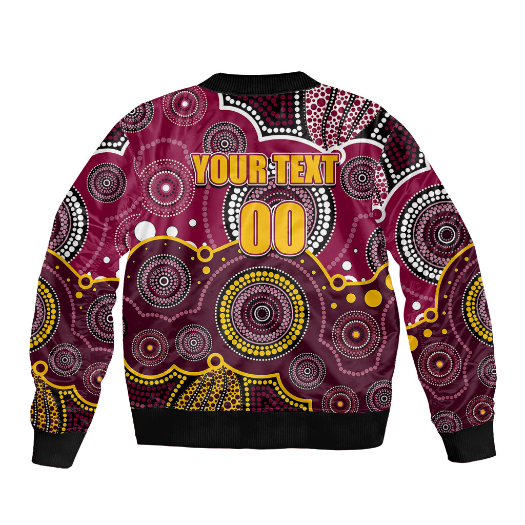 custom-personalised-and-number-broncos-nrl-bomber-jacket-aboriginal-patterns