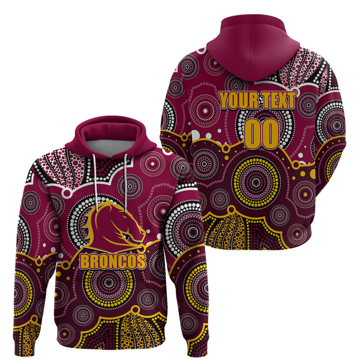 custom-personalised-and-number-broncos-nrl-hoodie-aboriginal-patterns