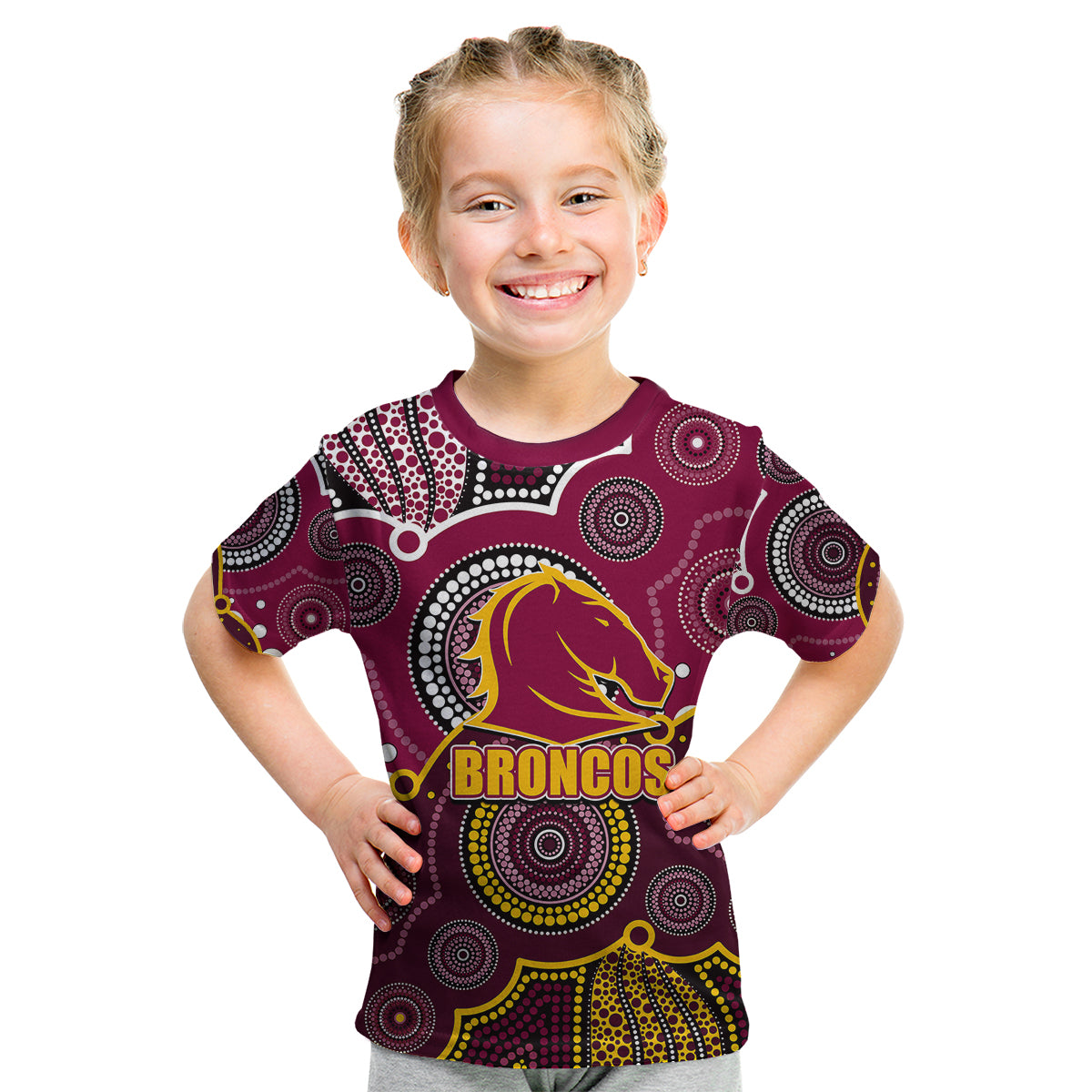 custom-personalised-and-number-broncos-nrl-kid-t-shirt-aboriginal-patterns