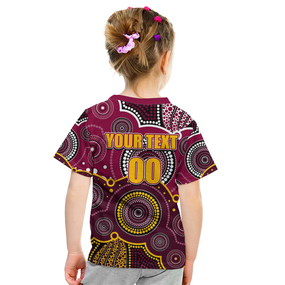 custom-personalised-and-number-broncos-nrl-kid-t-shirt-aboriginal-patterns