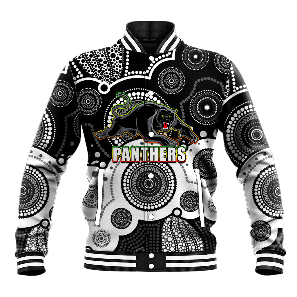 custom-personalised-and-number-panthers-nrl-baseball-jacket-aboriginal-patterns