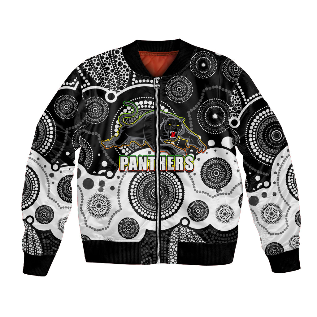 custom-personalised-and-number-panthers-nrl-bomber-jacket-aboriginal-patterns