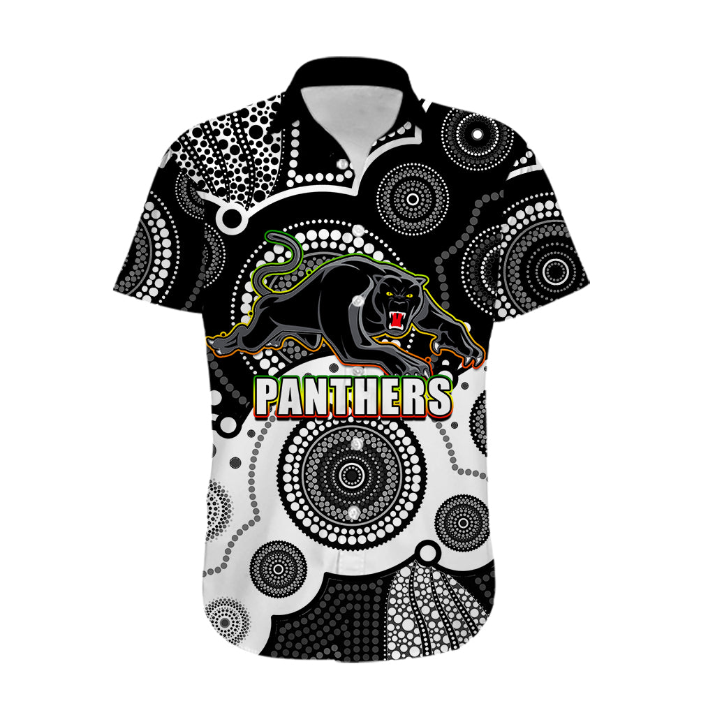 custom-personalised-and-number-panthers-nrl-hawaiian-shirt-aboriginal-patterns