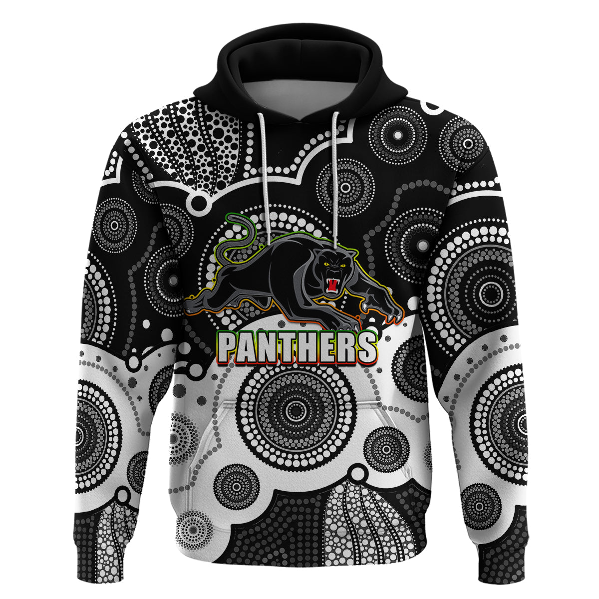 custom-personalised-and-number-panthers-nrl-hoodie-aboriginal-patterns