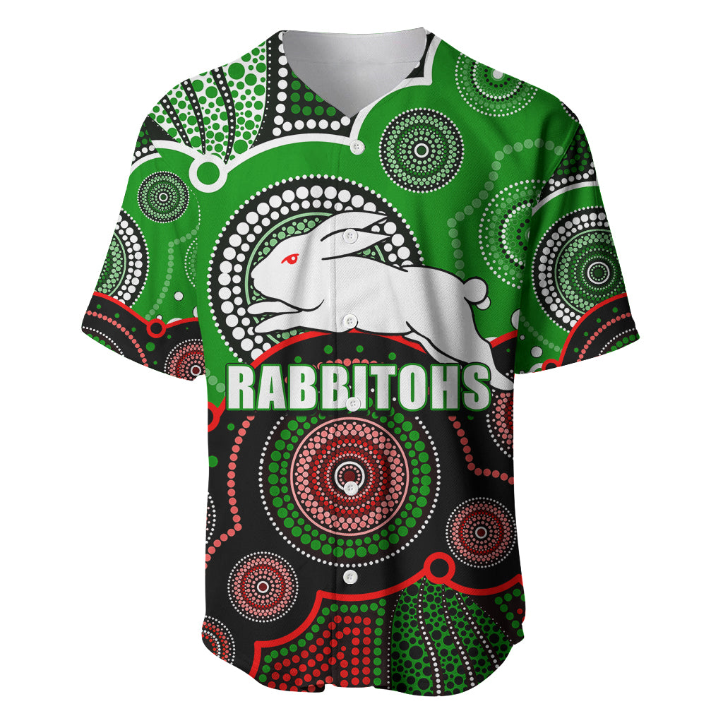 custom-personalised-and-number-rabbitohs-nrl-baseball-jersey-aboriginal-patterns