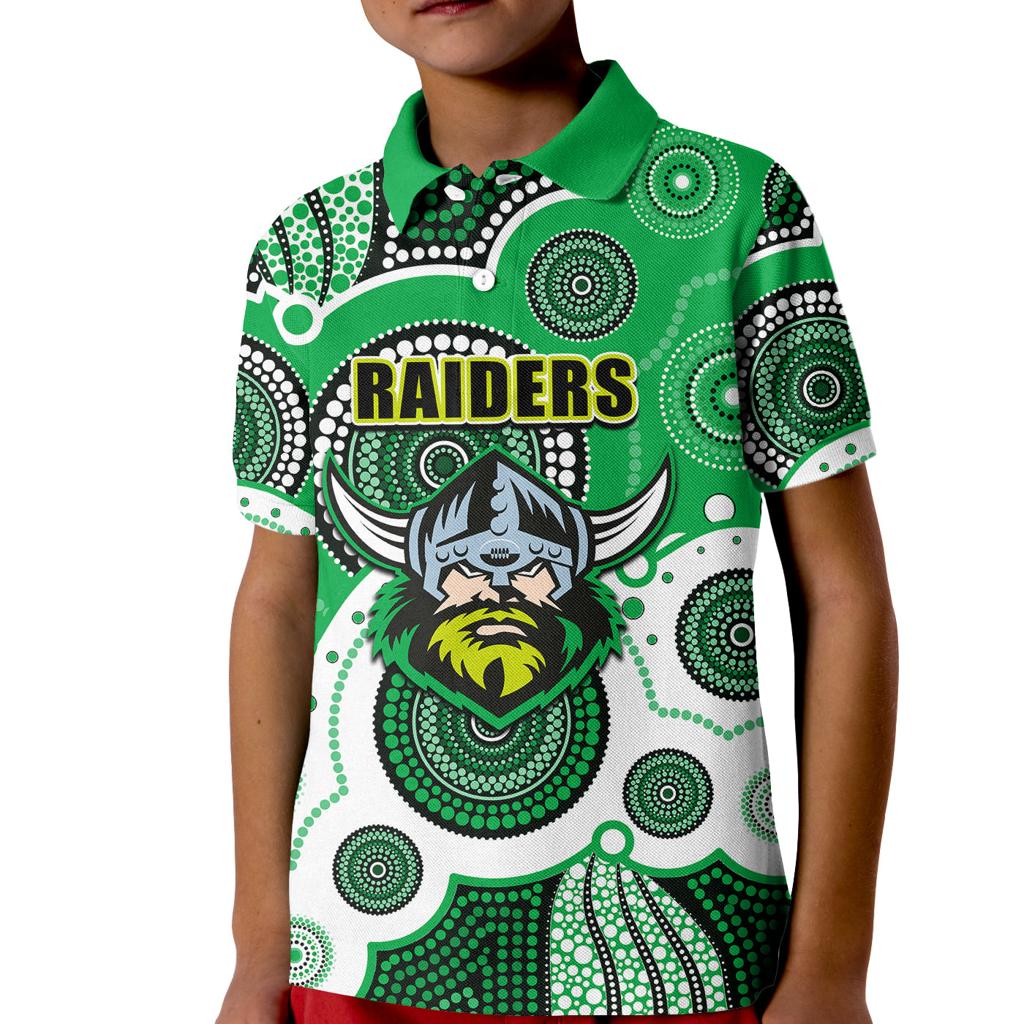 custom-personalised-and-number-raiders-nrl-kid-polo-shirt-aboriginal-patterns