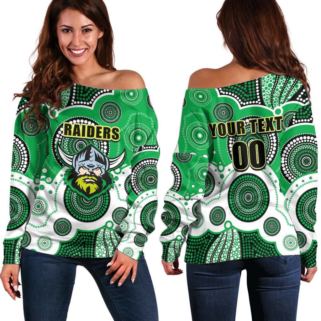 custom-personalised-and-number-raiders-nrl-off-shoulder-sweater-aboriginal-patterns