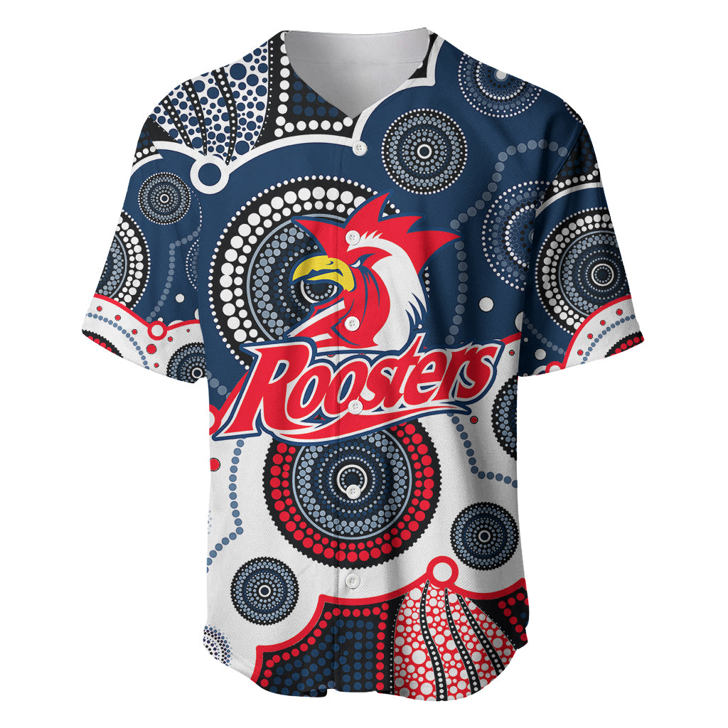 custom-personalised-and-number-roosters-nrl-baseball-jersey-aboriginal-patterns