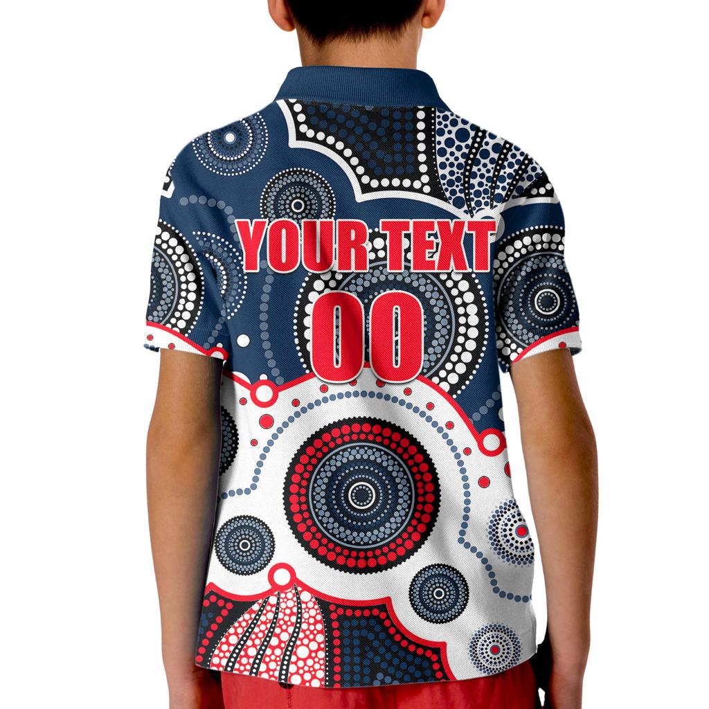 custom-personalised-and-number-roosters-nrl-kid-polo-shirt-aboriginal-patterns