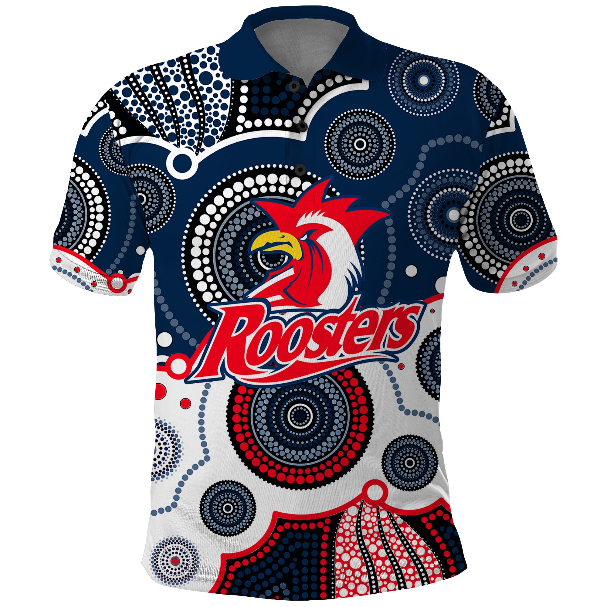 custom-personalised-and-number-roosters-nrl-polo-shirt-aboriginal-patterns