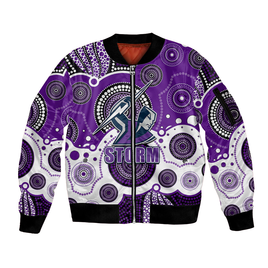 custom-personalised-and-number-storm-nrl-sleeve-zip-bomber-jacket-aboriginal-patterns