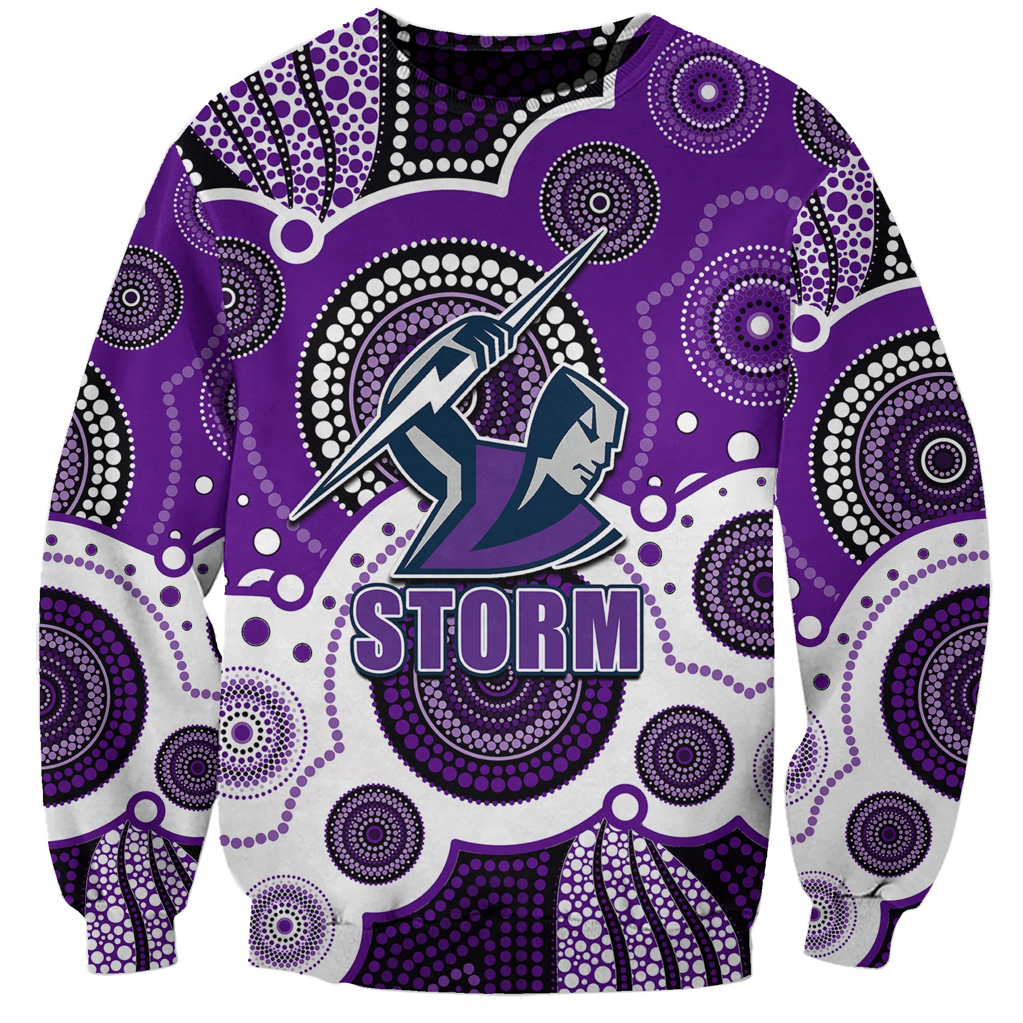 custom-personalised-and-number-storm-nrl-sweatshirt-aboriginal-patterns