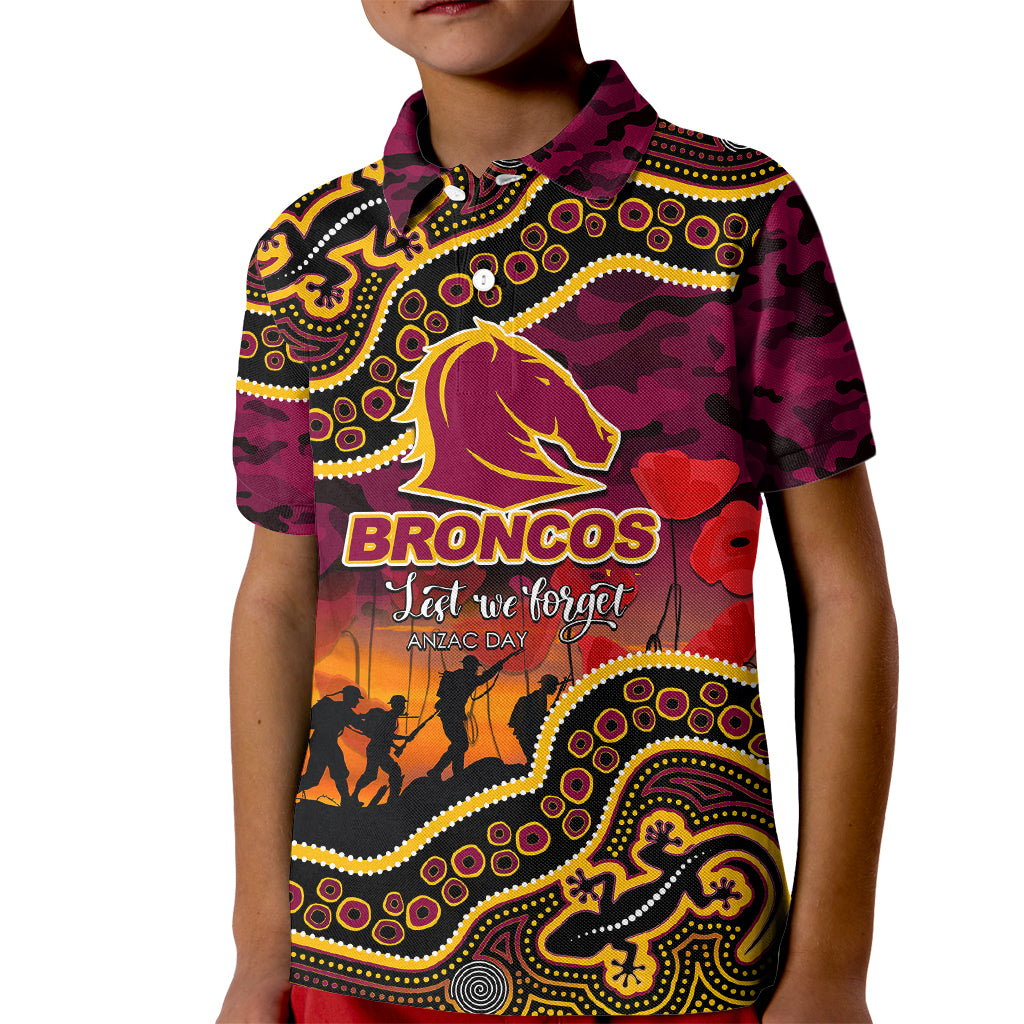 custom-personalised-anzac-day-nrl-broncos-kid-polo-shirt-aborigianl-lizard-patterns