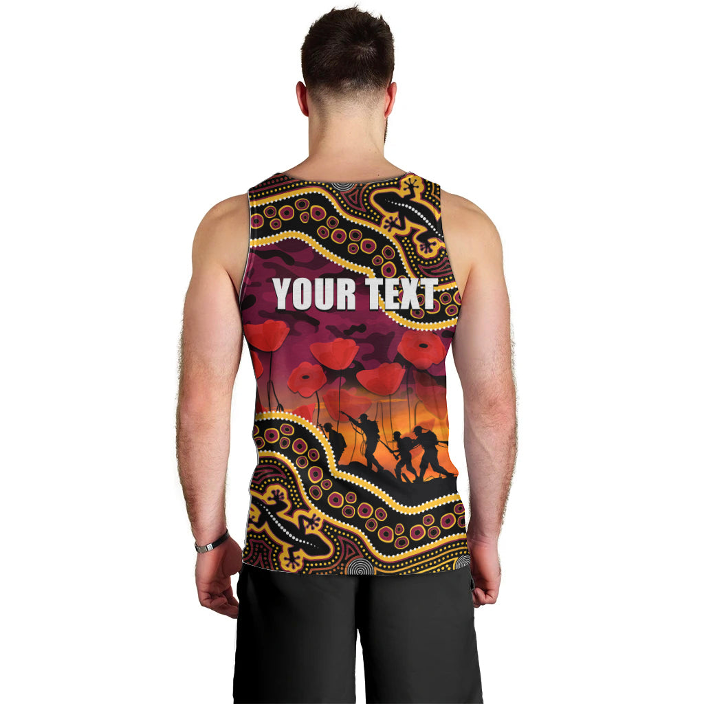 custom-personalised-anzac-day-nrl-broncos-men-tank-top-aborigianl-lizard-patterns