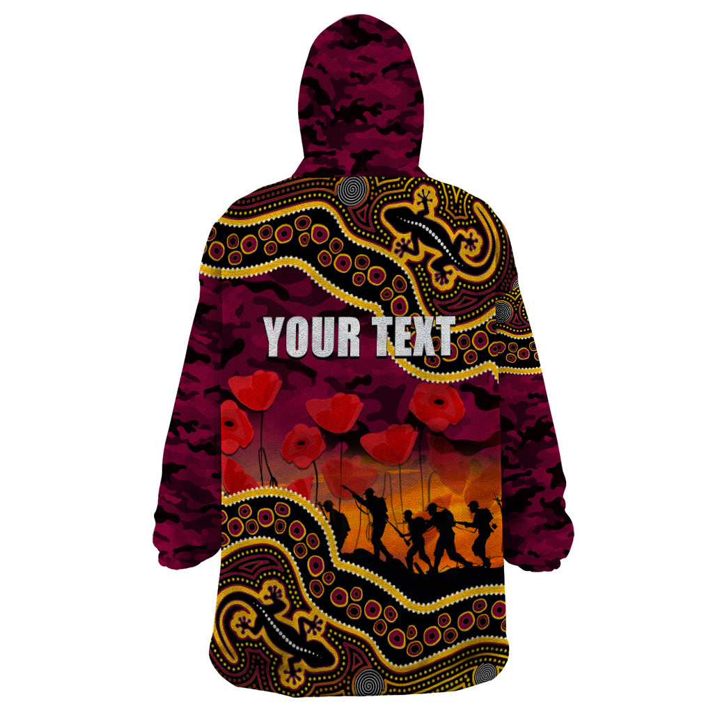 custom-personalised-anzac-day-nrl-broncos-wearable-blanket-hoodie-aborigianl-lizard-patterns