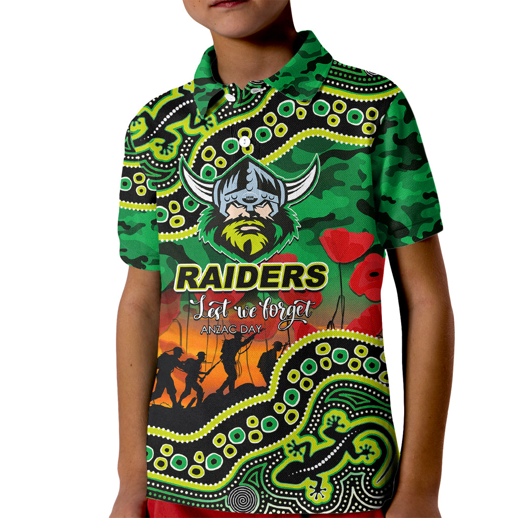 custom-personalised-anzac-day-nrl-raiders-kid-polo-shirt-aborigianl-lizard-patterns