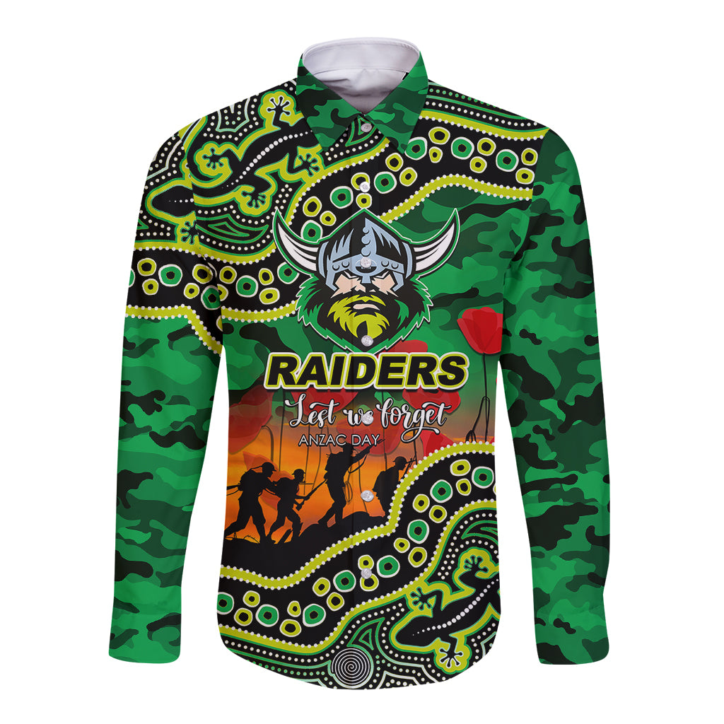 custom-personalised-anzac-day-nrl-raiders-long-sleeve-button-shirt-aborigianl-lizard-patterns