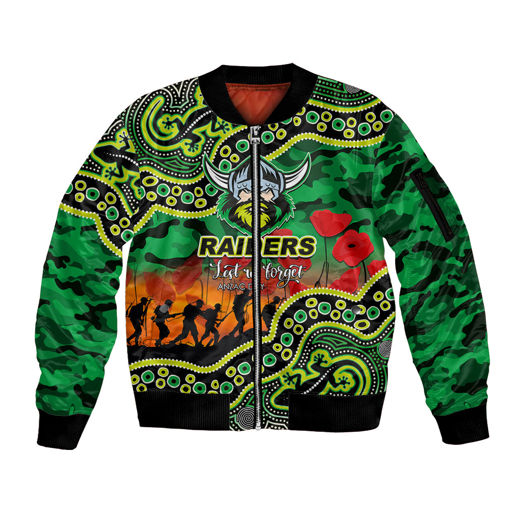 custom-personalised-anzac-day-nrl-raiders-sleeve-zip-bomber-jacket-aborigianl-lizard-patterns