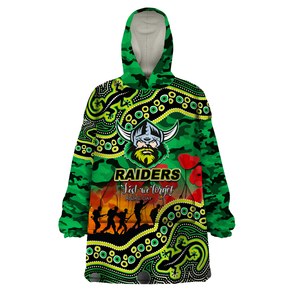 custom-personalised-anzac-day-nrl-raiders-wearable-blanket-hoodie-aborigianl-lizard-patterns